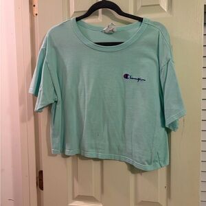 Champion Light Green Cropped Tee